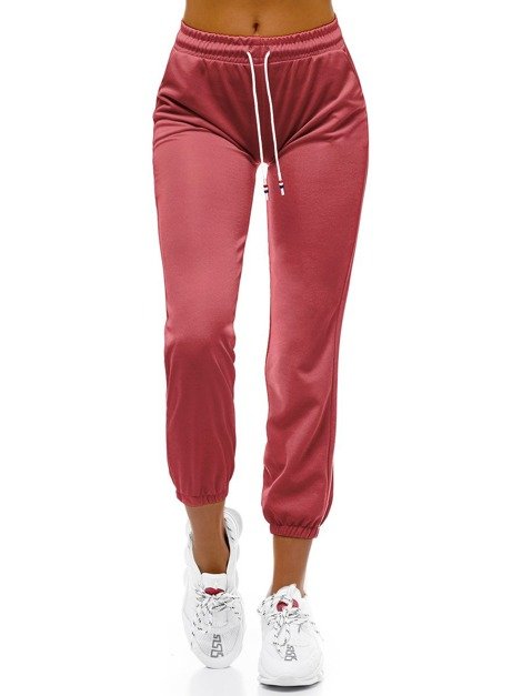 Pantalon de survêtement pour femme rose foncé OZONEE JS/1020/A17/B