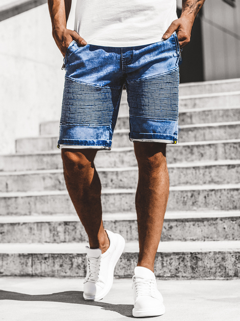 Short en jean Bleu OZONEE RF/HY320/3 