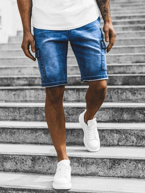 Short en jean Bleu OZONEE RF/HY330/3