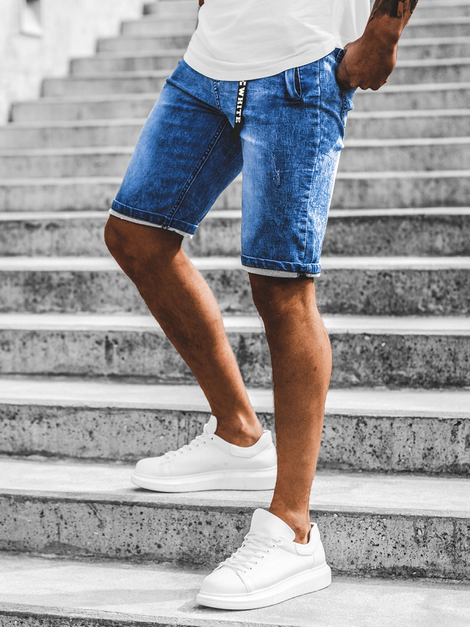 Short en jean Bleu OZONEE RF/HY341/1
