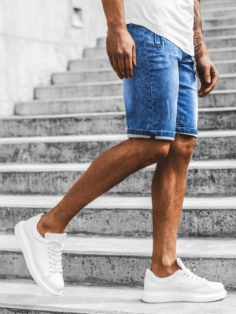 Short en jean Bleu OZONEE RF/HY341/1