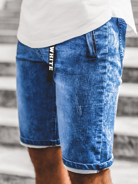Short en jean Bleu OZONEE RF/HY341/1
