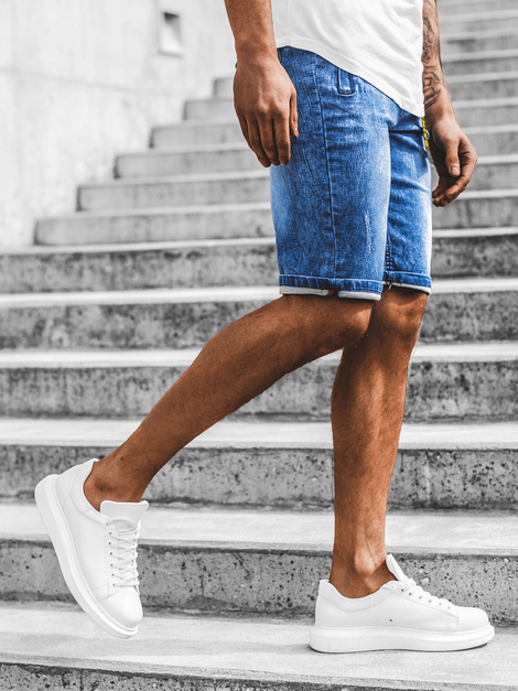 Short en jean Bleu OZONEE RF/HY341/3