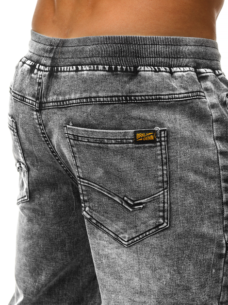 Short en jean Gris foncé OZONEE RF/HY337
