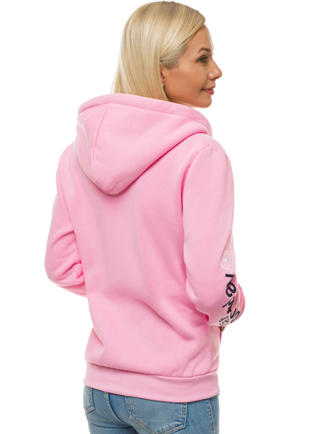 Sweat zippé à capuche femme Rose OZONEE JS/KSW3019 | OZONEE