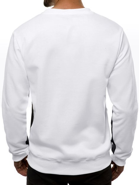 Sweatshirt Homme Blanc OZONEE JS/JZ11052