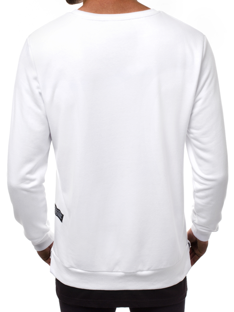 Sweatshirt Homme Blanc OZONEE O/11113
