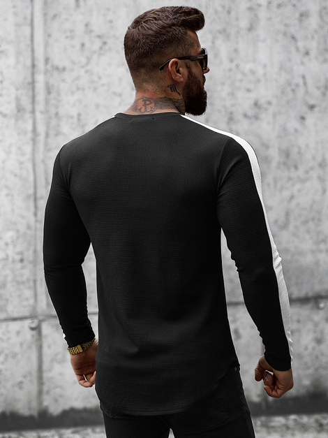 Sweatshirt Homme Noir OZONEE O/D7197