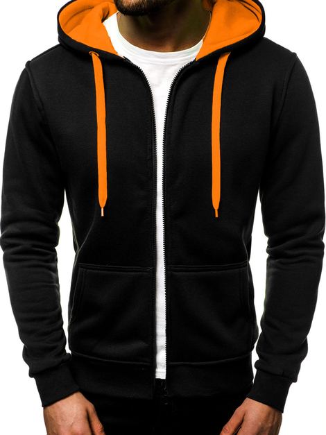 Sweatshirt Homme Noir et Orange OZONEE JS/2013