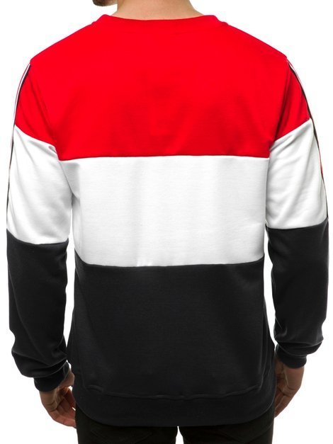 Sweatshirt Homme Rouge et noir OZONEE JS/JZ11036