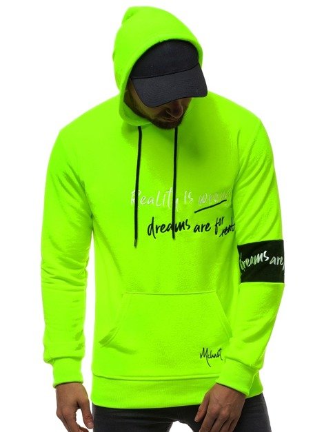 Sweatshirt Homme néon vert OZONEE MACH/3105Z