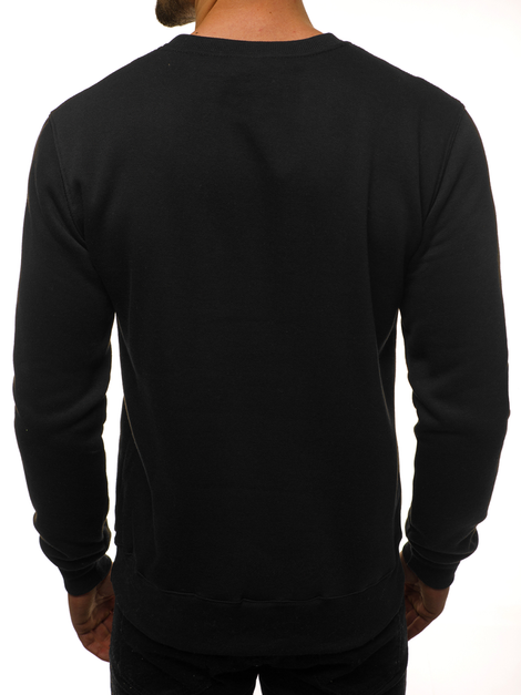 Sweatshirt Homme noir et orange OZONEE JS/2010