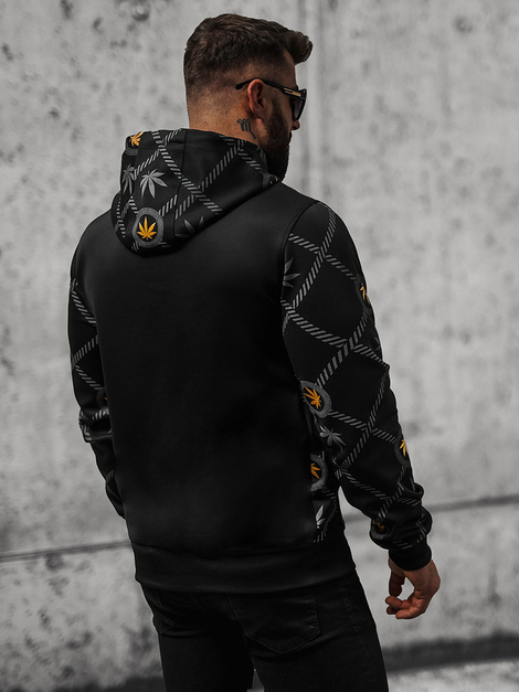 Sweatshirt à capuche homme noir OZONEE O/B267