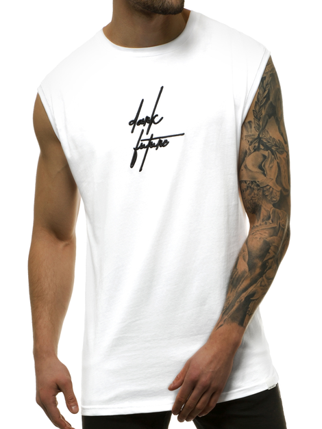 T-Shirt Homme Blanc OZONEE MACH/M1176