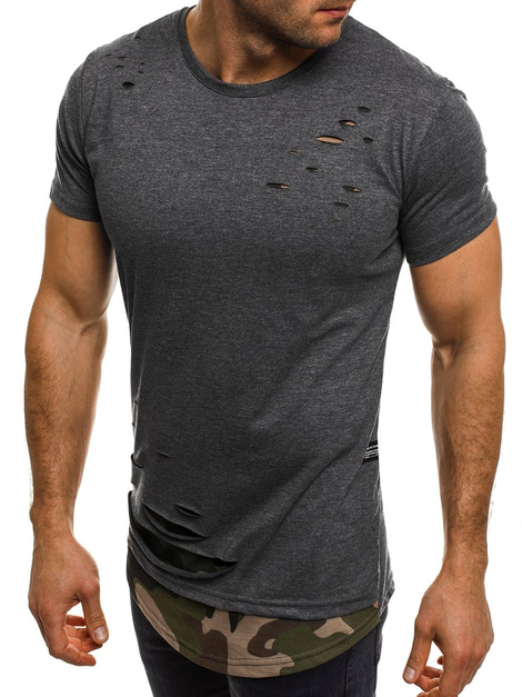 T-Shirt Homme Gris foncé OZONEE O/1115