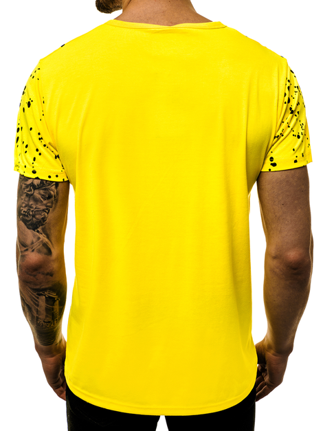 T-Shirt Homme Jaune OZONEE JS/KS1978