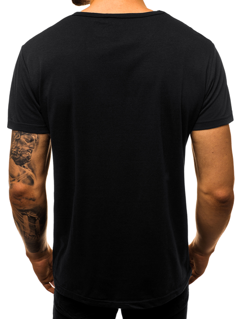 T-Shirt Homme Noir OZONEE JS/KS1942