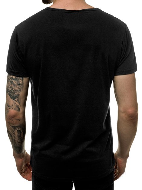 T-Shirt Homme Noir OZONEE JS/KS1957