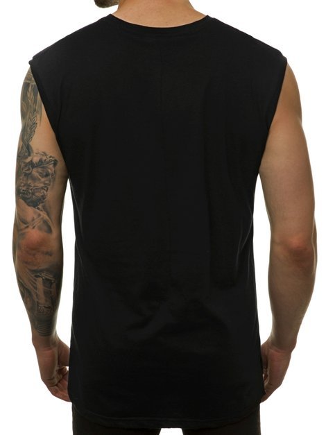 T-Shirt Homme Noir et blanc OZONEE MACH/M1176
