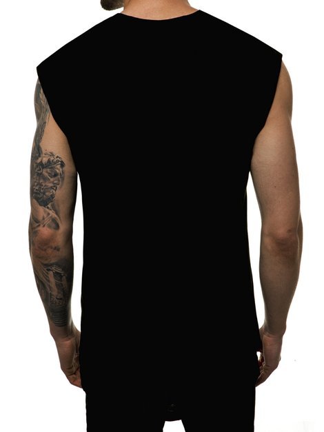 T-Shirt Homme Noir et blanc OZONEE MACH/M1210Z