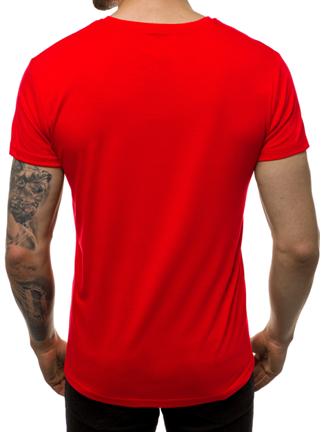 T-Shirt Homme Rouge OZONEE JS/712005 
