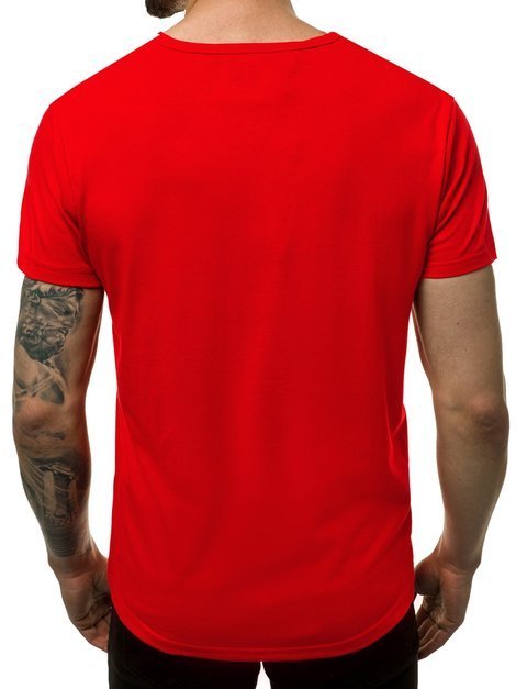 T-Shirt Homme Rouge OZONEE JS/KS1948