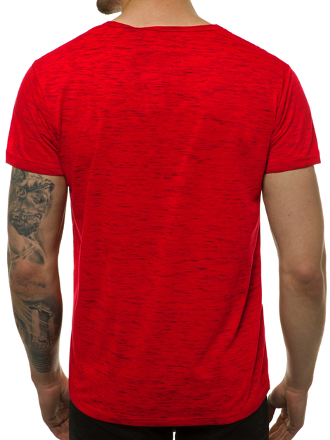 T-Shirt Homme Rouge OZONEE JS/KS2043