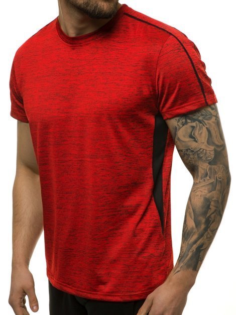 T-Shirt Homme Rouge OZONEE JS/KS2100