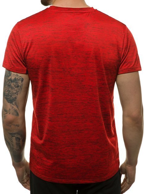 T-Shirt Homme Rouge OZONEE JS/KS2102