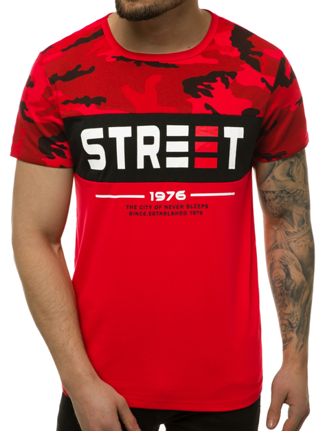 T-Shirt Homme Rouge OZONEE JS/SS11105