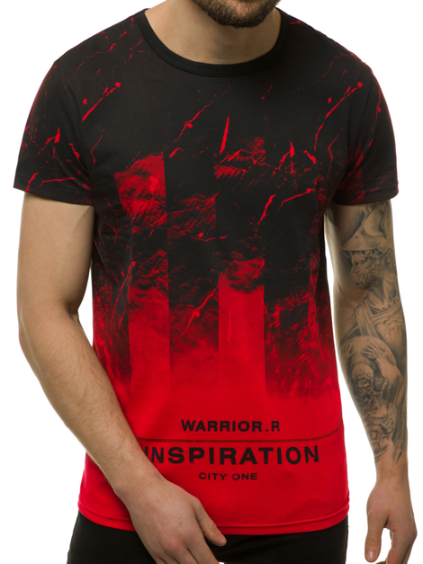 T-Shirt Homme Rouge OZONEE JS/SS11108
