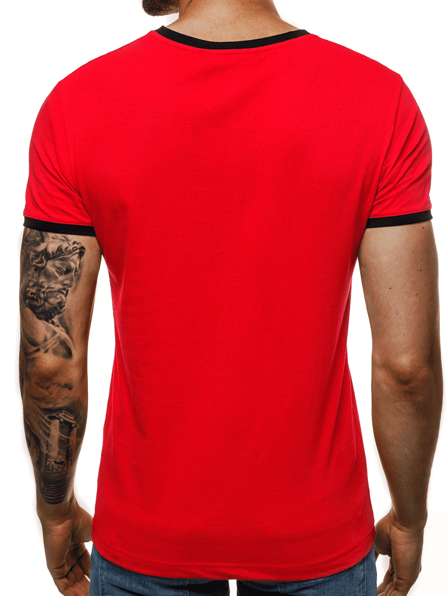 T-Shirt Homme Rouge OZONEE O/1177 