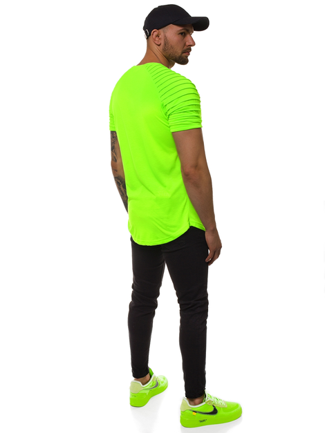T-Shirt Homme Vert-neon OZONEE O/1256XZ