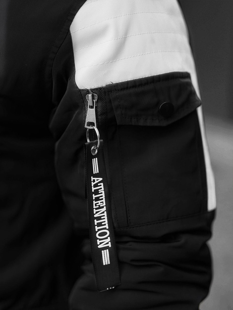Veste D'hiver Noir et Blanc OZONEE O/5832/22Z