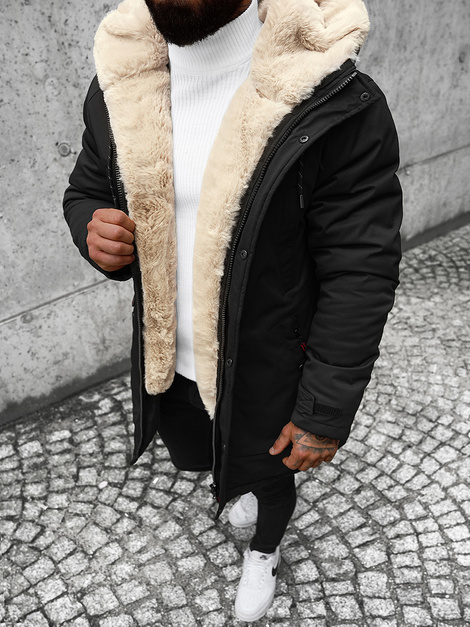 Veste d'hiver Noir OZONEE JS/22M52/392