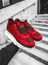 Baskets montantes Homme Rouge OZONEE G/2020