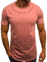 OZONEE B/181597 T-Shirt Homme Rose