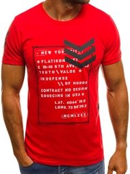 OZONEE MECH/2079T T-Shirt Homme Rouge