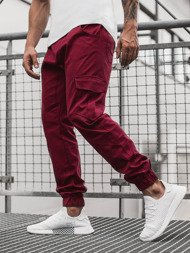 Pantalon Jogger Homme Bordeaux OZONEE A/404
