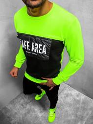 Sweatshirt Homme néon Vert OZONEE MACH/2121Z