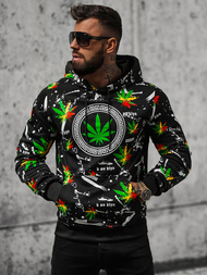 Sweatshirt à capuche homme noir OZONEE O/B269