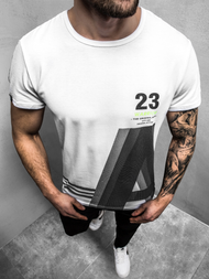 T-Shirt Homme Blanc OZONEE JS/SS10932Z