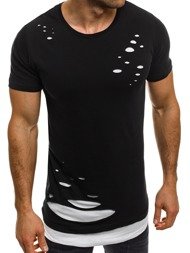 T-Shirt Homme Noir et Blanc OZONEE O/1115