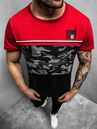 T-Shirt Homme Rouge OZONEE JS/SS10979Z