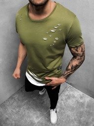 T-Shirt Homme Vert OZONEE O/1115Z
