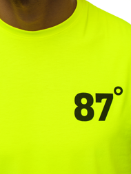 T Shirt Homme Jaune Fluo Ozonee Mach 1136a Ozonee