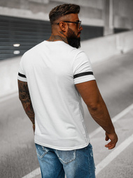 T-shirt Homme Blanc OZONEE O/8T1262/1
