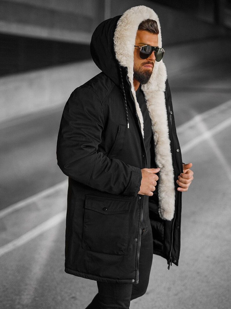 Veste D'hiver Noir OZONEE JS/5M120/392Z
