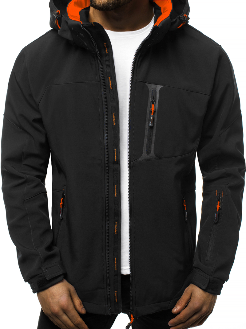 Veste Homme noir-orange OZONEE GE/12262