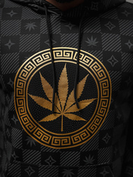 Sweatshirt à capuche homme noir OZONEE O/B265